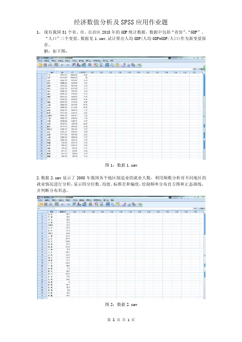 SPSS选修作业完整版