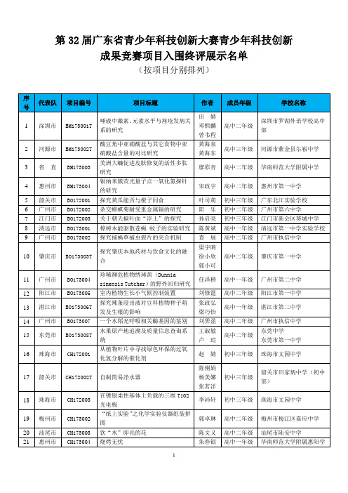 32届科技创新比赛作品