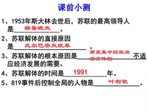 9下历史：第11课 东欧社会主义国家的改革与演变 课件(人教版九年级下册 )