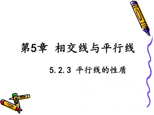 华师大版数学七年级上册课件 第5章5.2.3平行线的性质 (共22张PPT)