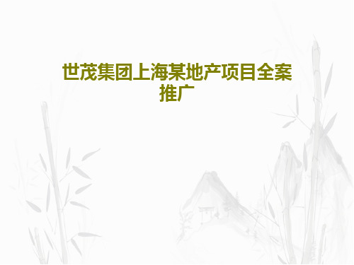 世茂集团上海某地产项目全案推广共45页