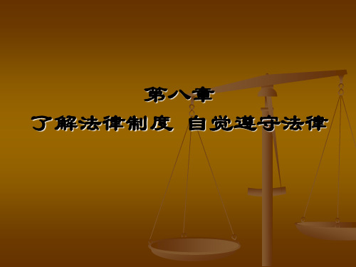 第八章了解法律制度自觉遵守法律