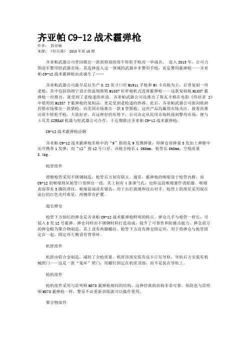 齐亚帕C9-12战术霾弹枪