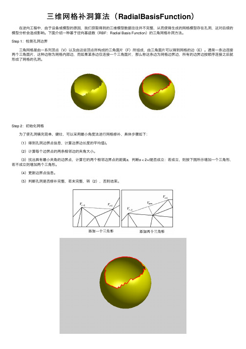 三维网格补洞算法（RadialBasisFunction）