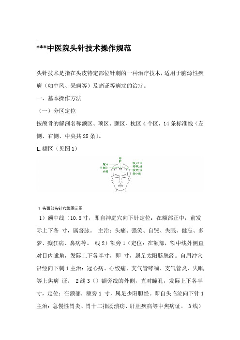 中医院头针技术操作规范2018