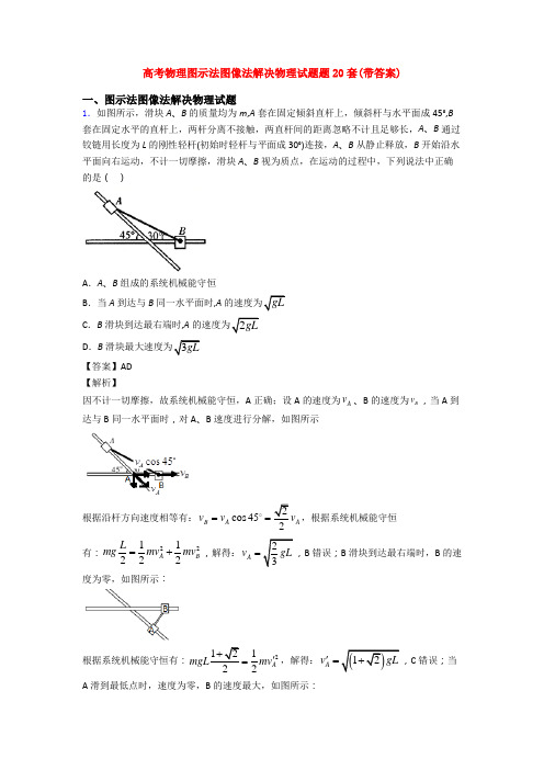 高考物理图示法图像法解决物理试题题20套(带答案)