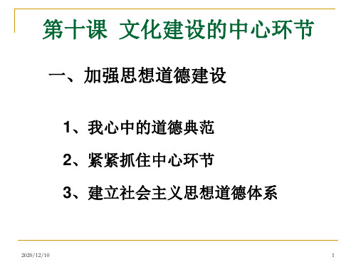 广东省揭阳市第一中学政治(人教版)必修三课件：第十课 文化建设的中心环节 (6)PPT教学课件