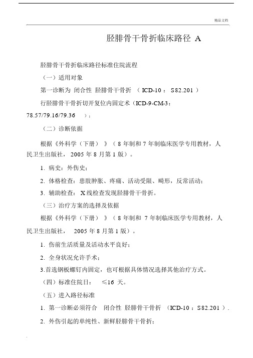 骨科临床路径完整版.docx