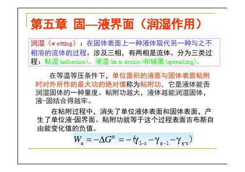 界面与胶体化学12 固—液界面(润湿作用)