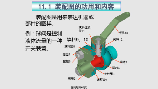 装配图球阀分解图PPT课件