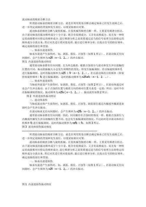 滚动轴承的精密诊断方法