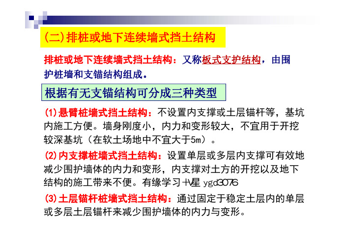 20-4基坑支护形式：排桩或地下连续墙