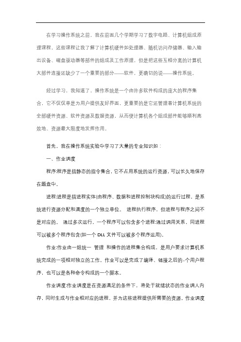 操作系统课程设计心得 (2)