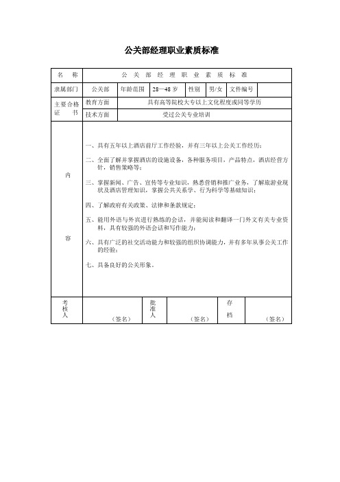 职业素质标准汇总大全000004)