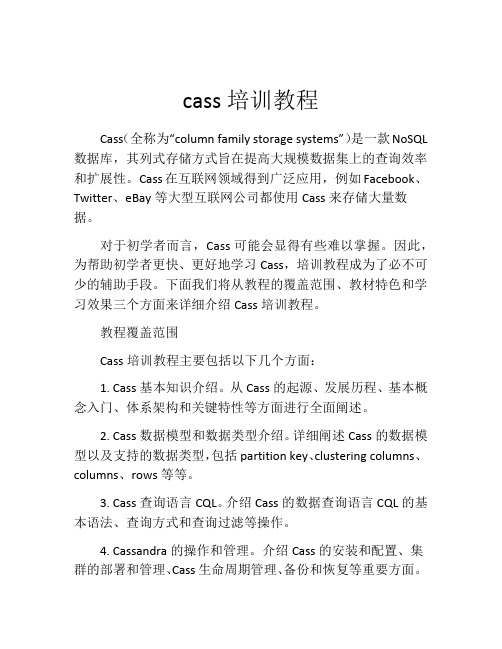 cass培训教程