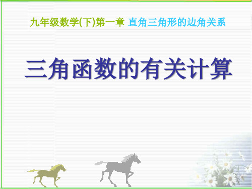 《三角函数的有关计算》直角三角形的边角关系PPT课件2教学课件