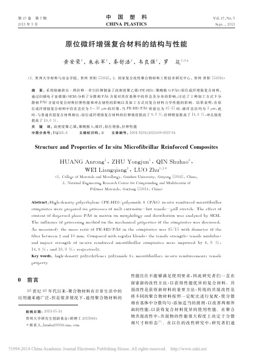 原位微纤增强复合材料的结构与性能_黄安荣