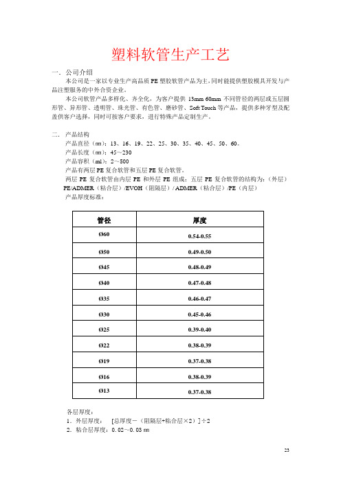 塑料软管生产工艺