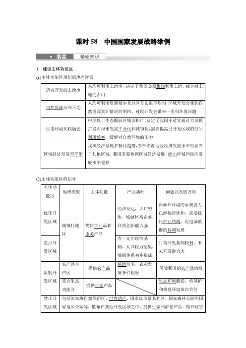 2024年高考地理一轮复习(新人教版) 第2部分 第5章 课时58 中国国家发展战略举例