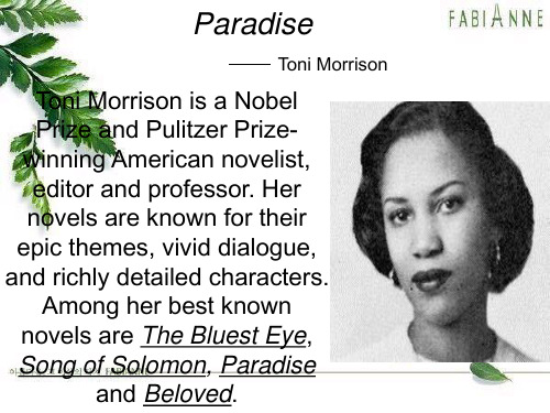 Paradise Toni Morrison