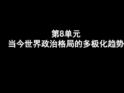 人教版高中历史必修一第八单元 当今世界政治格局的多极化趋势复习课件(共28张PPT)