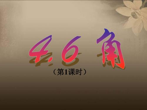 华东师大版七年级数学上册《4.6 角》第一课时课件(共35张PPT)