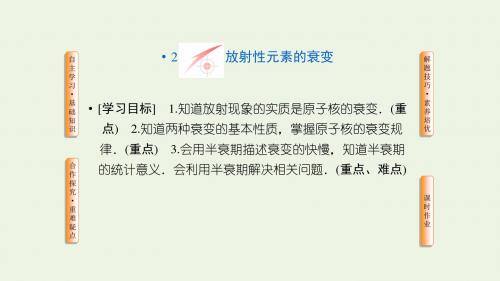 高中物理第十九章原子核2放射性元素的衰变课件新人教版选修3_5