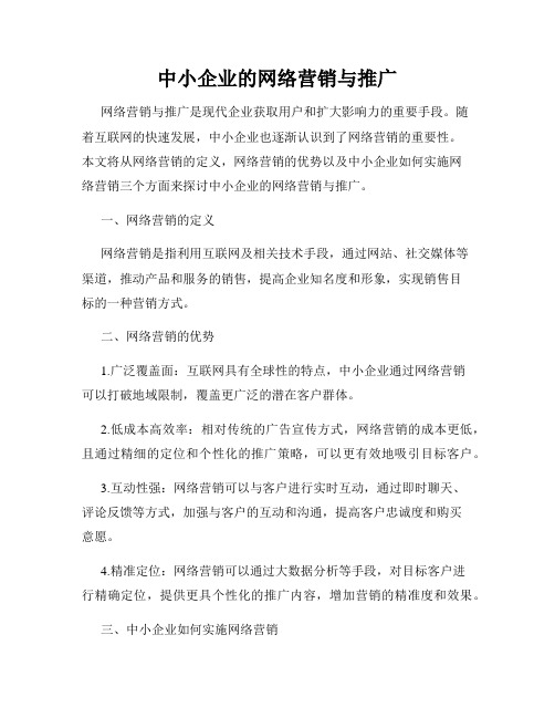 中小企业的网络营销与推广