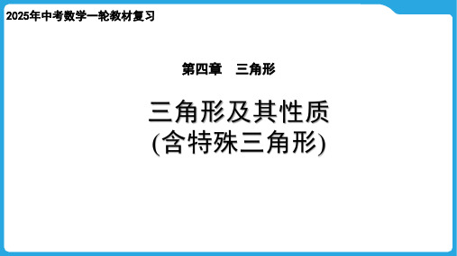 中考数学一轮教材复习-第四章  三角形  三角形及其性质