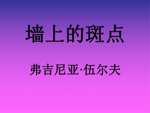 高三语文墙上的斑点3