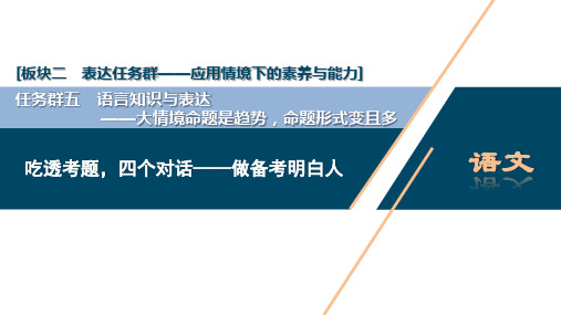 高考语文语言知识与表达训练【吃透考题,四个对话】