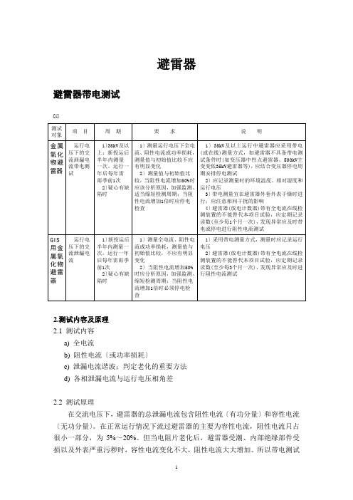 避雷器带电测试