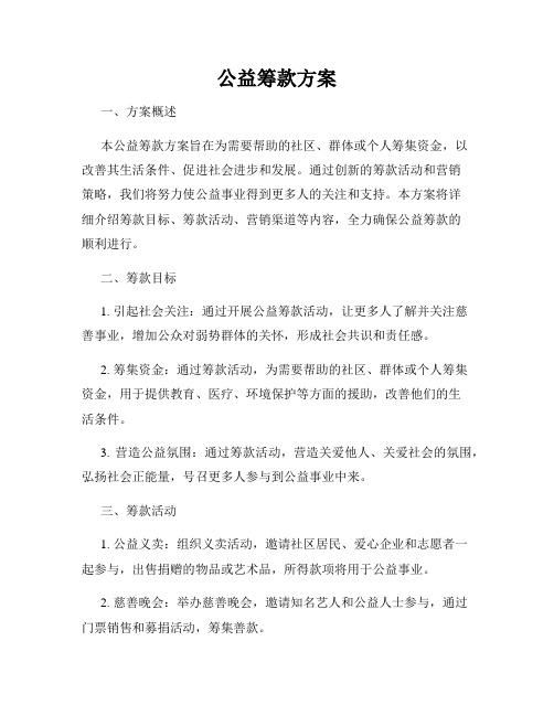 公益筹款方案