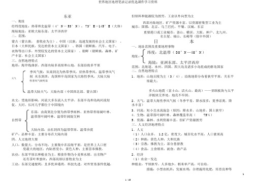 世界区域地理笔记记录精品课件学习资料