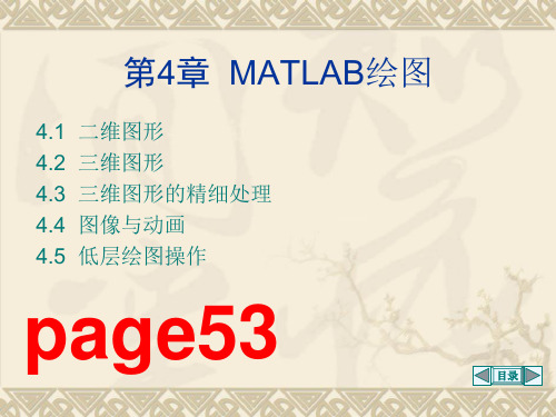 MATLAB学习 第4章 MATLAB绘图