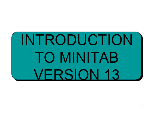 6-1 - QSM 754 Minitab PowerPoint Slides v8