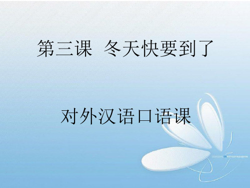 对外汉语口语教学