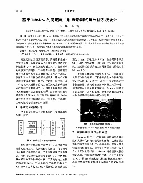 基于labview的高速电主轴振动测试与分析系统设计