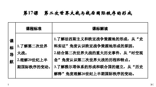 第17课 第二次世界大战与战后国际秩序的形成