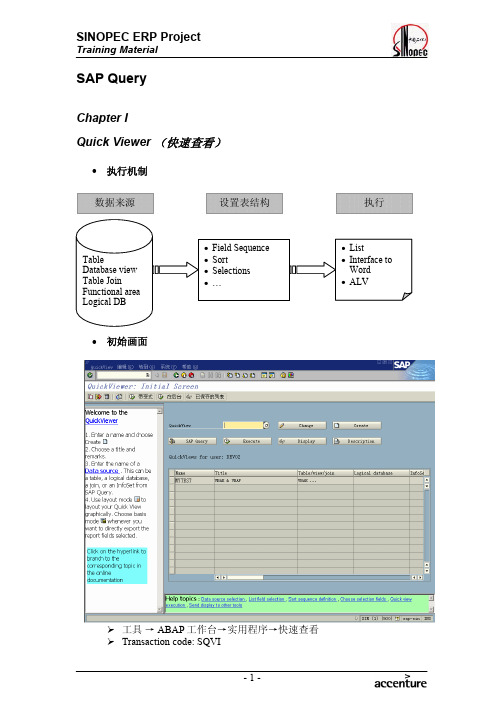 sap query 报表定制-中国石化(29页)