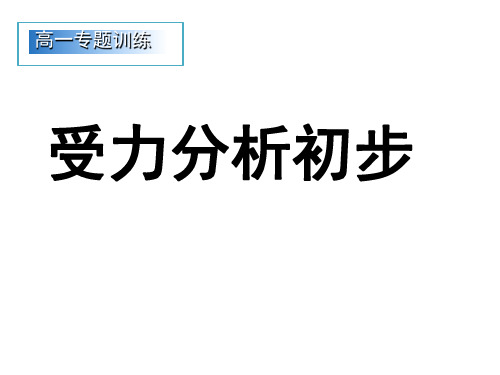 物理高中一年级人教版必修1 受力分析初步(公开课)