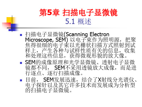 第5章 现代材料分析--SEM