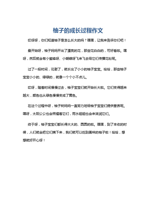 柚子的成长过程作文