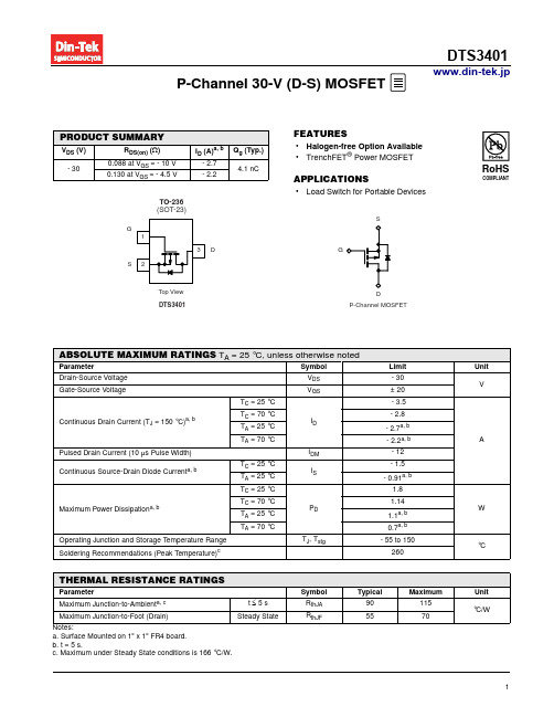 LED调光器MOS管资料