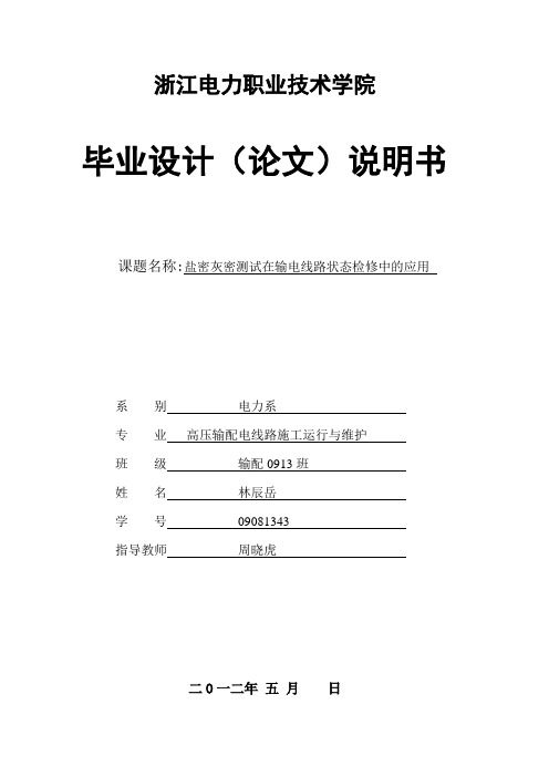 盐密灰密测试在输电线路状态检修中的应用