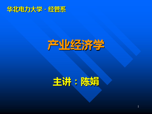 产业经济学讲义第一篇