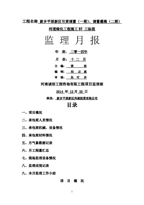三标6月监理月报