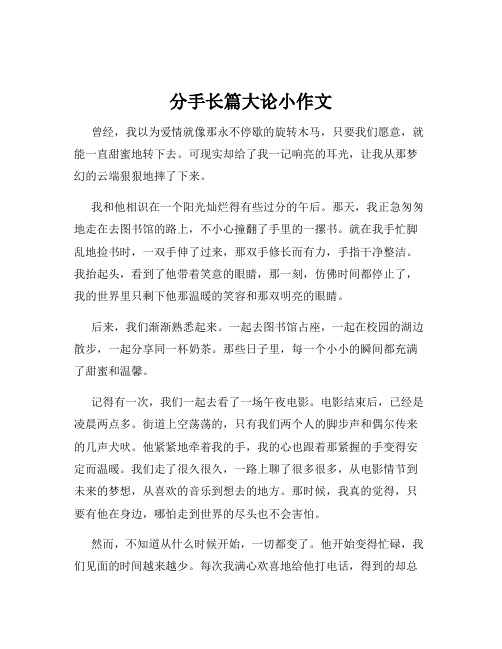 分手长篇大论小作文