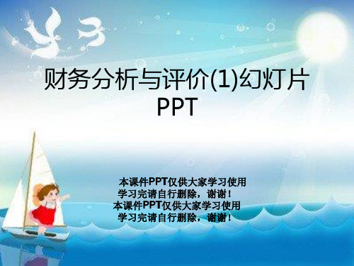 财务分析与评价(1)幻灯片PPT