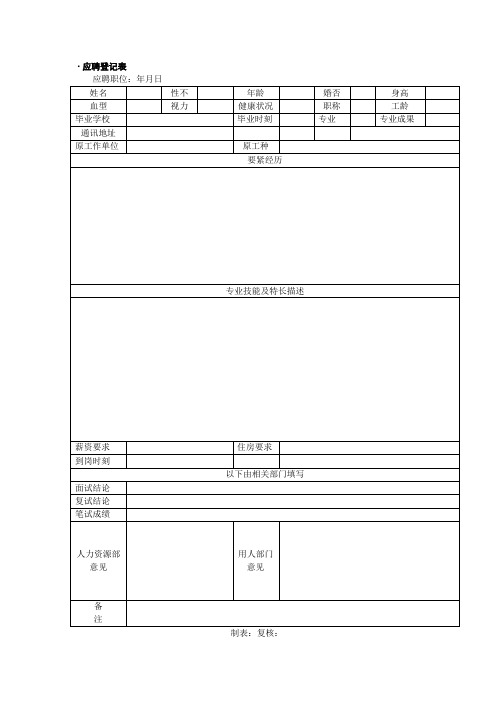 招聘面试管理工具集(共11个表格)